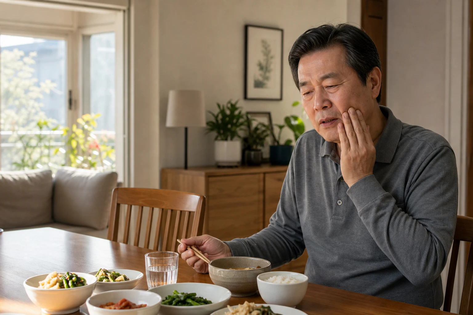 임플란트 뼈이식 상태를 설명하는 참고 이미지